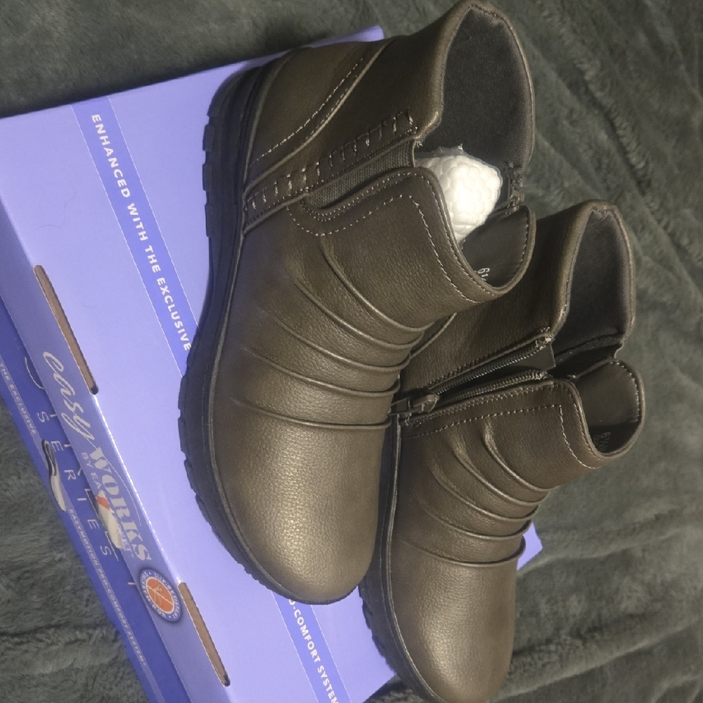 Easy Street Brown Ankle Boots